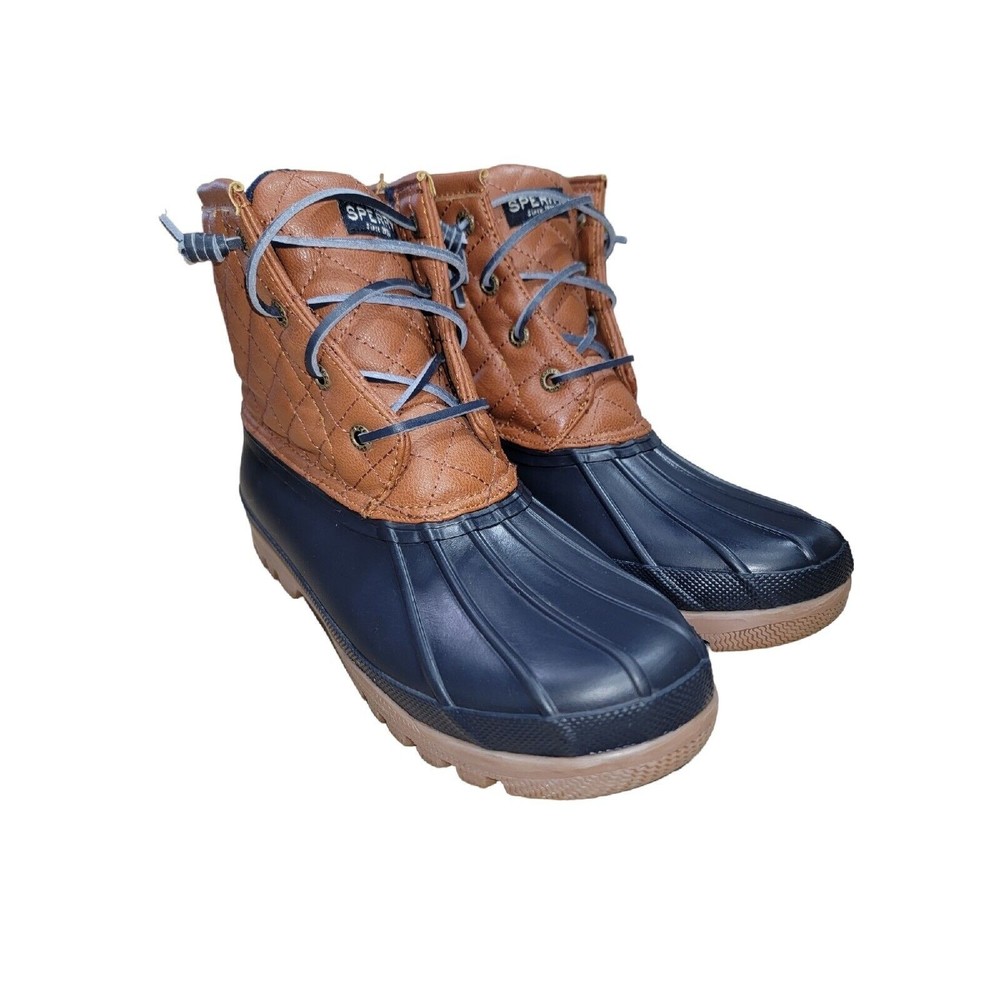 Sperry‎ Port Women's Navy Blue Waterproof Rubber Duck Boots STS96104 Sz 8.5 M
